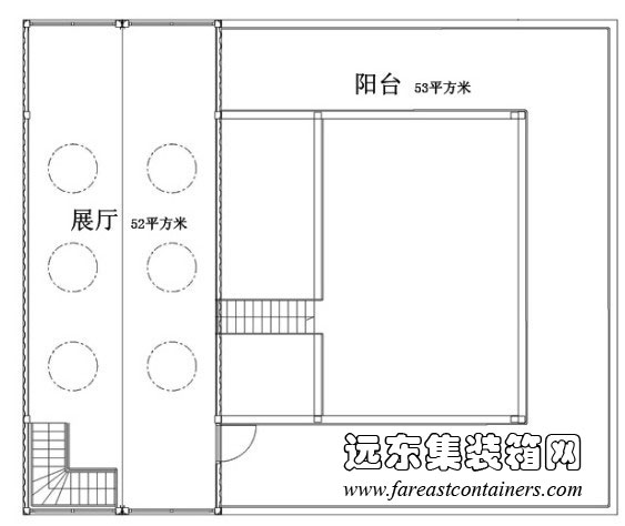 GAD 當代藝術館三層平面圖,集裝箱房屋,集裝箱活動房,住人集裝箱,集裝箱住宅,集裝箱建筑