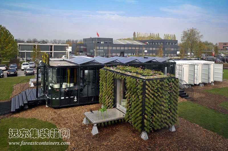 HUB 01 集裝箱學生宿舍的整體外觀,集裝箱房屋,集裝箱建筑,集裝箱住宅