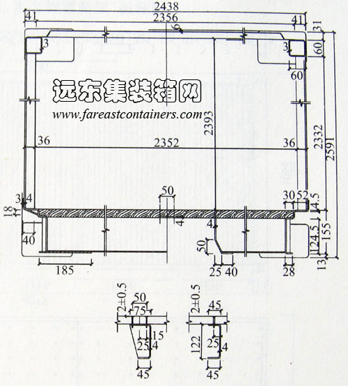 IAA、ICC 集裝箱橫向剖面圖
